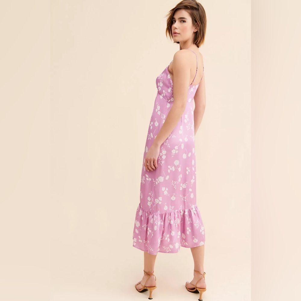 NWT - SALTWATER LUXE - Floral Peony Cami, Midi, Slip Dress. Large - Picture 3 of 10